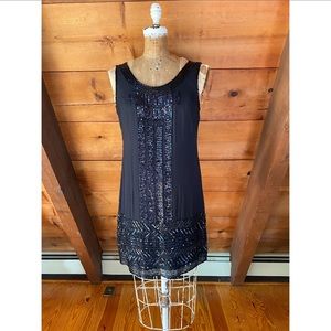 1920s style beaded deco flapper dress